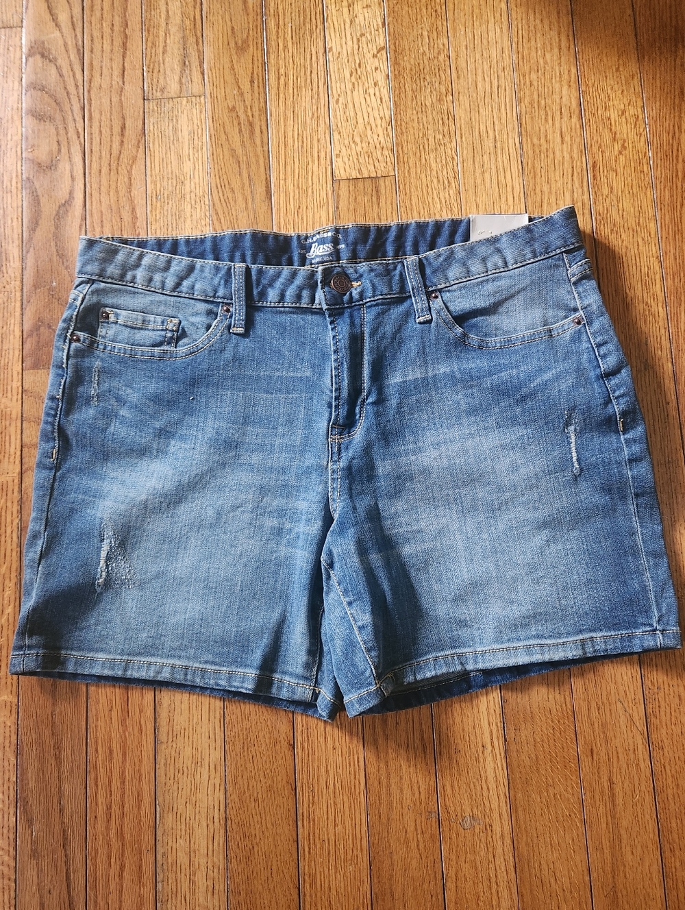 G.H. Bass & Co. Denim Shorts - Women's Size 12 - "Dusty Vintage" Wash - NWT